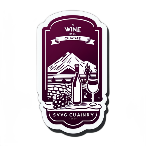 Una pegatina de la cultura del vino en Río Cuarto