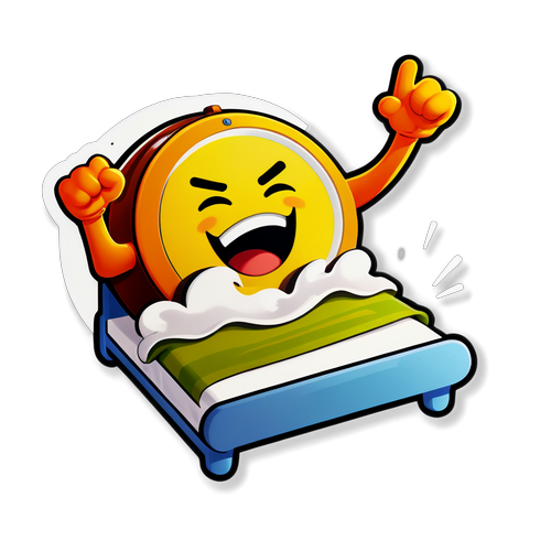Pag-gising na Alarm Clock Sticker