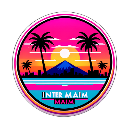 Inter Miami Stílusú Matrica