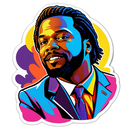 Malcolm Jamal Warner Retro Pop Art Sticker