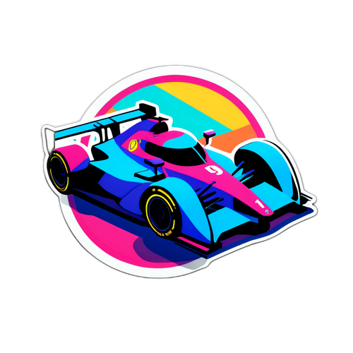 Nálepka s rychlými auty z filmu F1