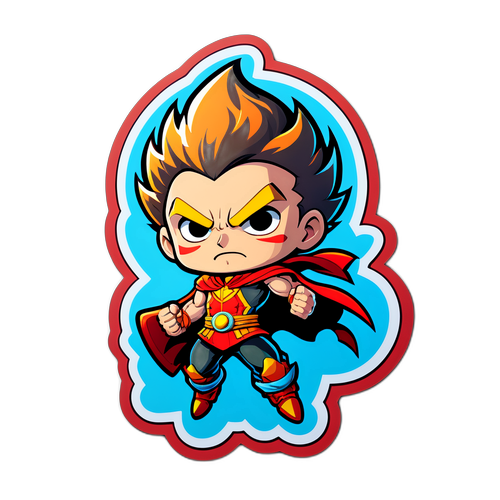 강력한 힘을 상징하는 기본 캐릭터 디자인 스티커