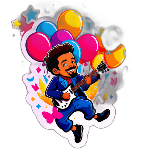 Adesivo de Guto Miguel em Festa