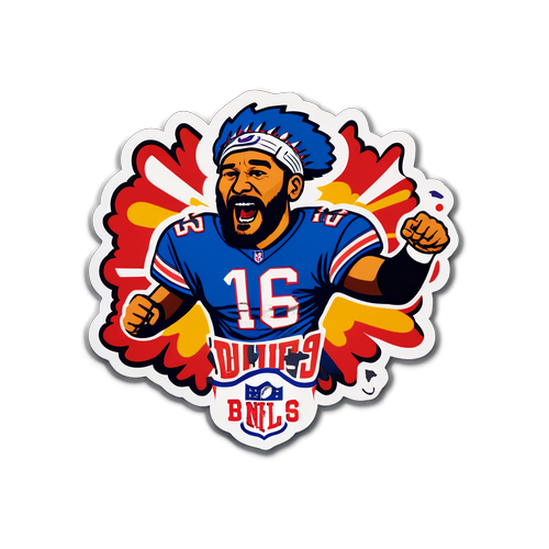 Electric Showdown: Chiefs vs Bills Rivalry Sticker