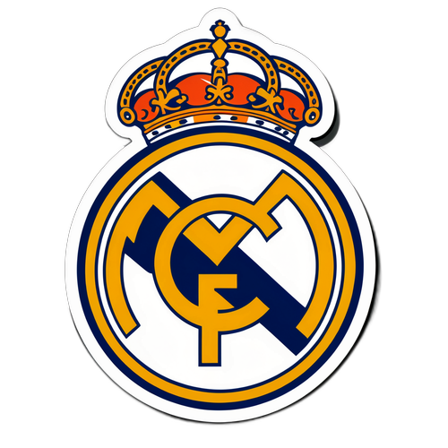 Motiv s logem Real Madrid a míčem v pozadí