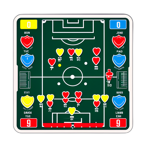 Stylisierte Fußball-Taktiktafel von Vitinha