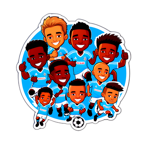 टीम स्पिरिट - ओलंपिक मार्से का मजेदार स्टिकर