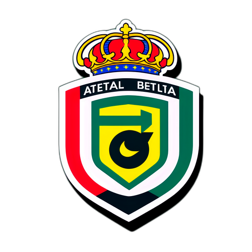 리얼 베티스와 아틀레티코 마드리드 로고가 겹쳐진 축구 스티커