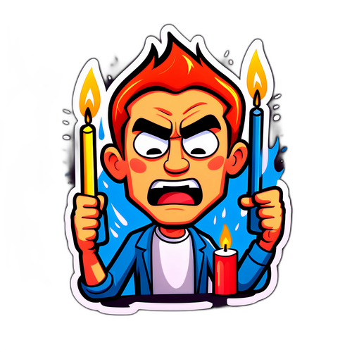 Bir Güç Kesintisi Yaşayan Karikatür Kişisi