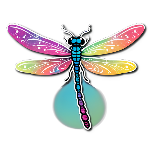 Unleash the Magic: Meet the Whimsical Dragonfly Sparkling Among Flowers!