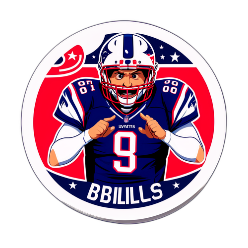 Adesivo Contador para o Jogo Bills vs. Patriots