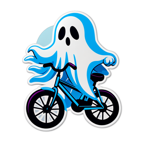 Cuteness Overload: Ghost on a Bicycle Takes Haunting to a Whole New Level!