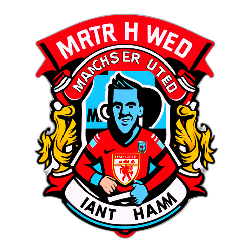 Manchester United versus West Ham Sticker