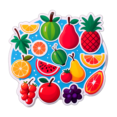 水果與季節變化主題的貼紙