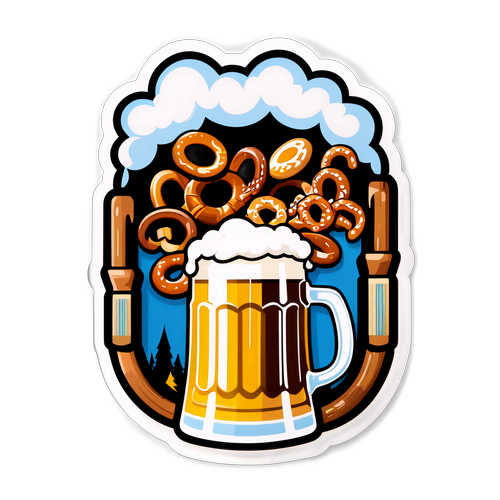 Autocolant festiv de Oktoberfest din București