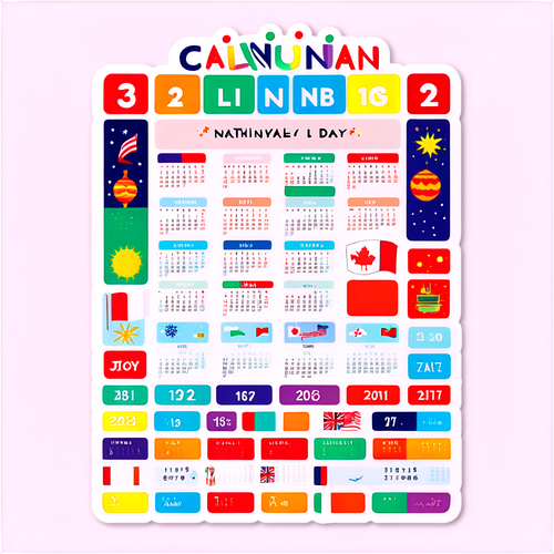 Stiker Halaman Kalender Penuh Keceriaan