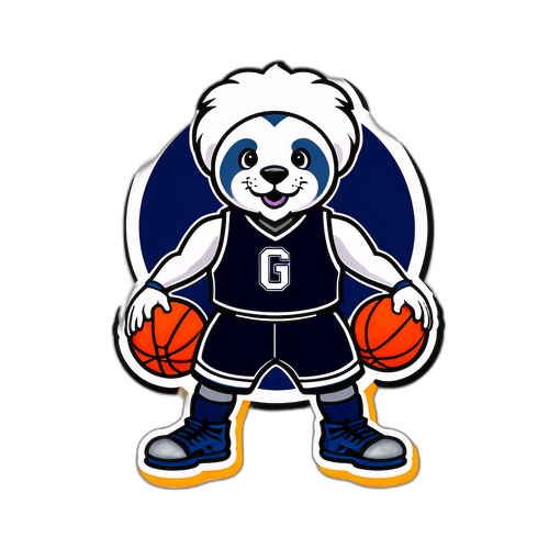 Georgetown Basketball Mascot Sticker