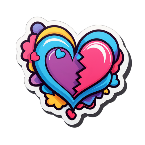 สติ๊กเกอร์รูปหัวใจที่สื่อถึงความรักที่ซับซ้อน