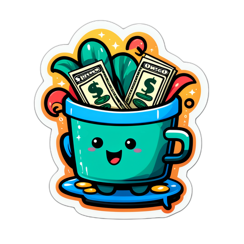 מדבקת דולר שמחה