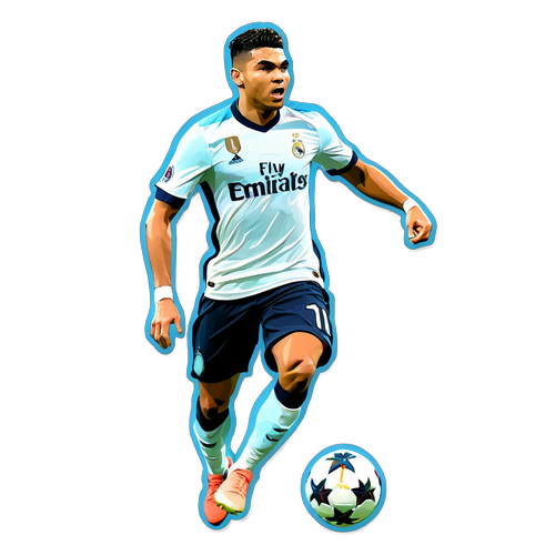 Adesivo do Jogador Casemiro em Ação