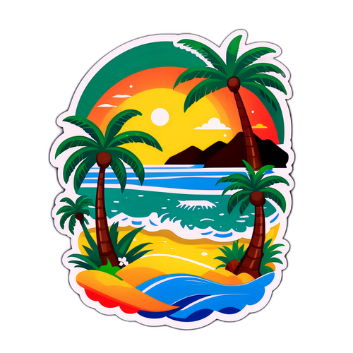 Tropical Vibes Sticker