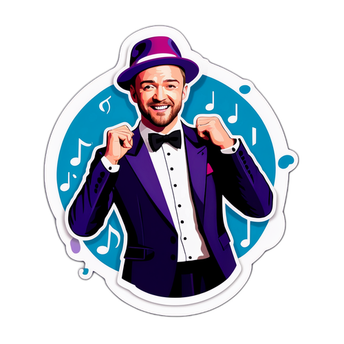 Živý samolepka Justin Timberlake