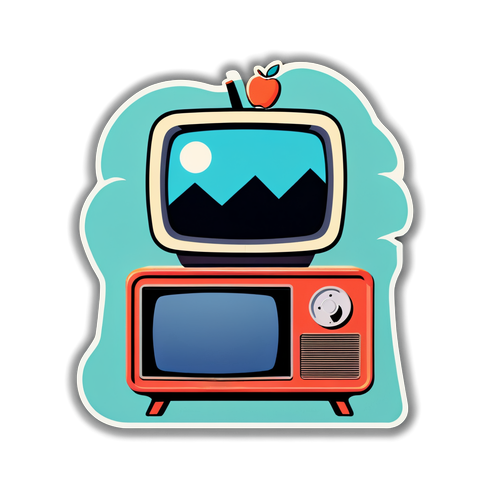 Ilustración de un televisor retro