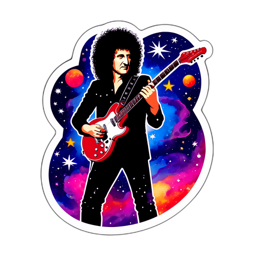 Kreativer Aufkleber von Brian May