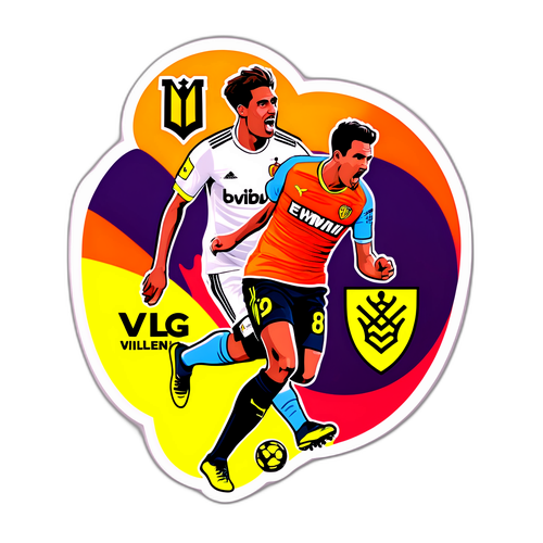 מדבקה צבעונית למפגש 'ולנסיה נגד ויאריאל'