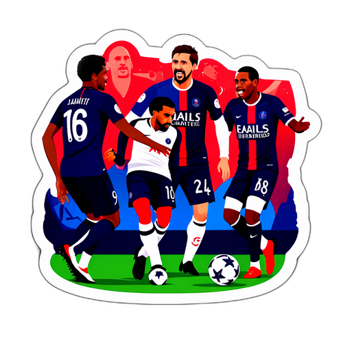 巴黎聖日耳曼對熱刺比賽貼紙