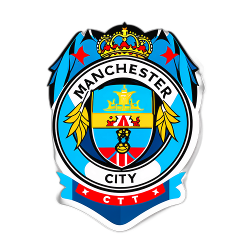Autocollant pour les fans de football célébrant Manchester City