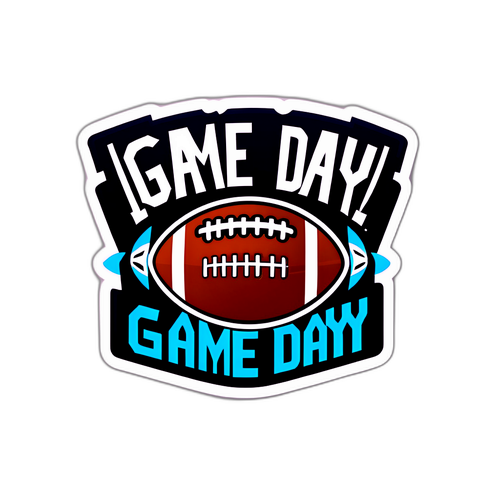 Stylisert NFL Fotball med 'Game Day'