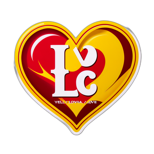 Galatasaray Taraftarları için Sarı Kırmızı Aşk Sticker'ı