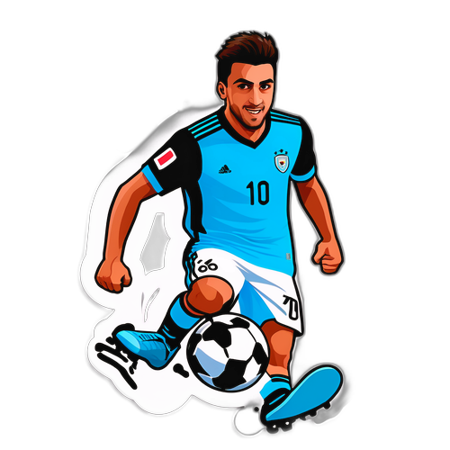 Stiker Kenan Yıldız di Lapangan Sepak Bola