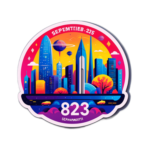 Sticker pentru celebrarea zilei de 8 septembrie 2025