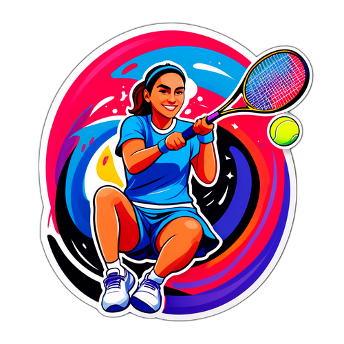 Sticker mit Marta Huerta de Aza in Aktion