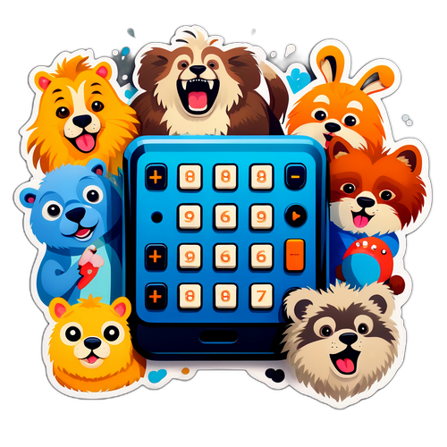 Кумедне зображення клавіатури з тваринами