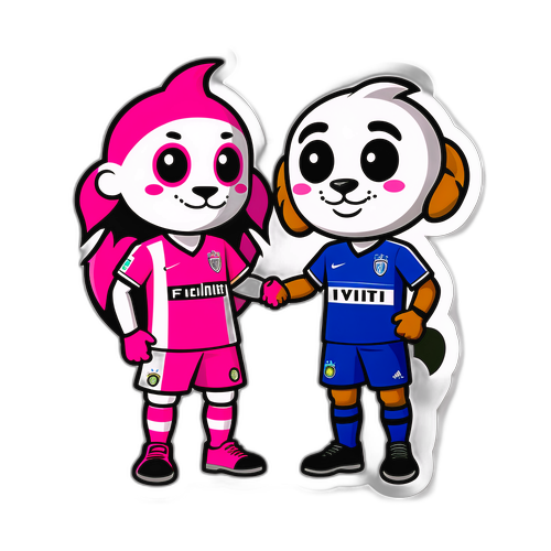 Sự tương tác vui tươi giữa linh vật Inter Miami và FC Porto
