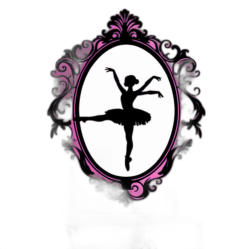 Silhouette tancerki baletowej przy lustrze