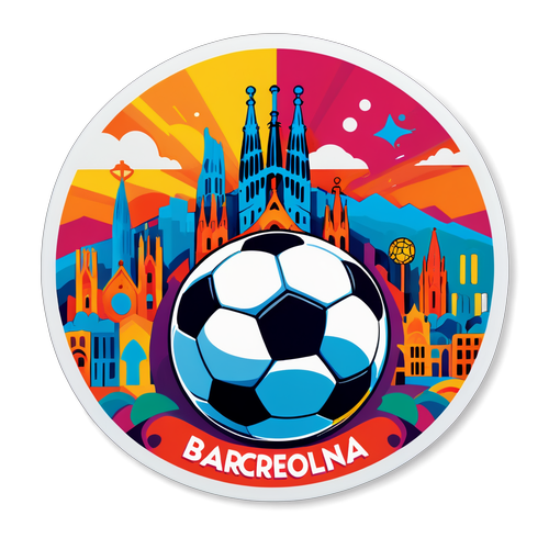 Barcelona's Skyline: A Vibrant Tribute to Soccer and Sagrada Familia!