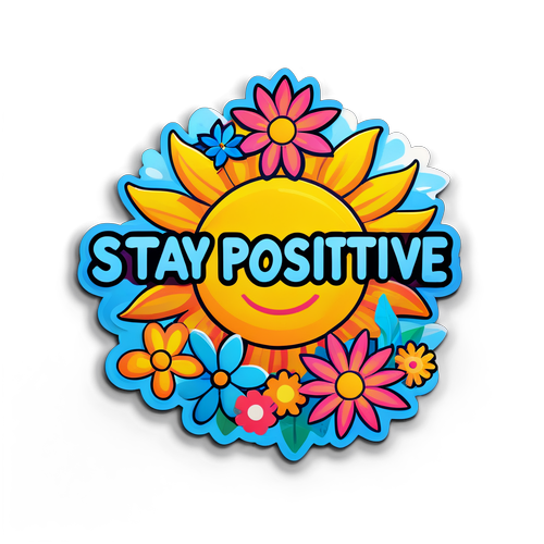 Stay Positive Motivational Sticker