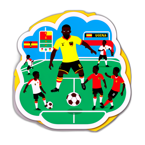 Sticker ya Mpira wa Miguu: Uganda vs Guinea