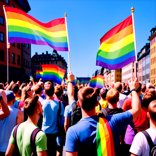 Stolt och Färgglad: Regnbågsflaggan som Förändrar Prides Atmosfär i Stockholm!