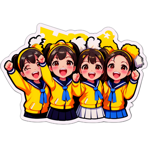 興奮する応援団の表情