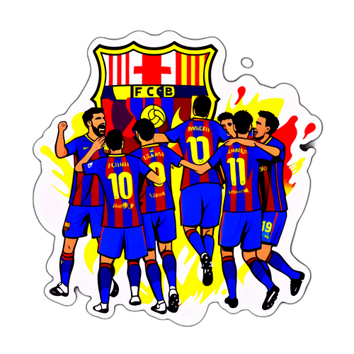 Artistieke Impressie van een Barca Wedstrijd