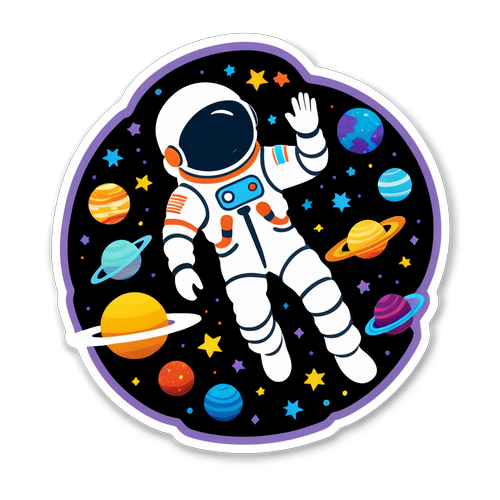 ¡Viaja a las Estrellas! Descubre el Sticker del Astronauta que Everyone Wants!