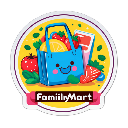 可愛的FamilyMart購物袋貼紙