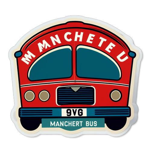 Upptäck Manchester Uniteds RetroBus: En Vintage Fotbollskort Fylld med Nostalgia!