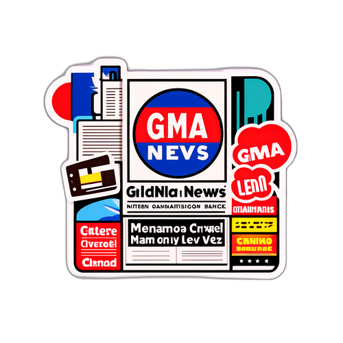 Retro na Sticker para sa GMA News