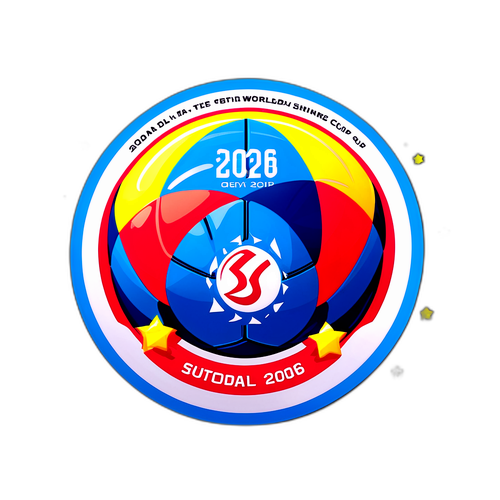Sticker Futurista Celebrando la Copa Mundial 2026